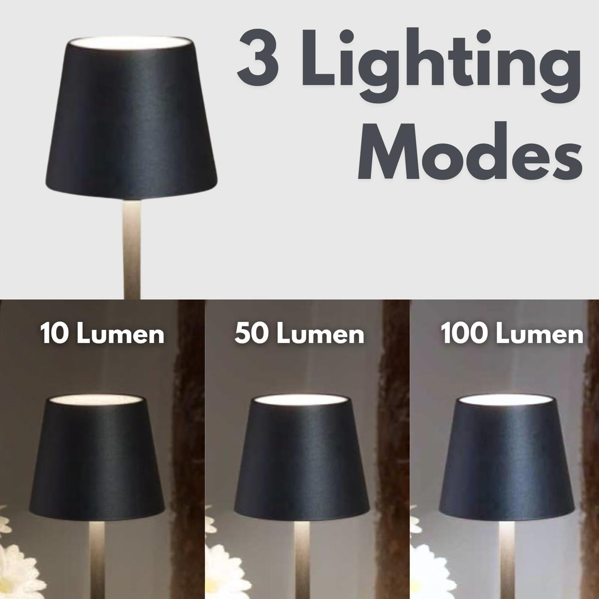 Onyx USB Rechargeable Table Lamp