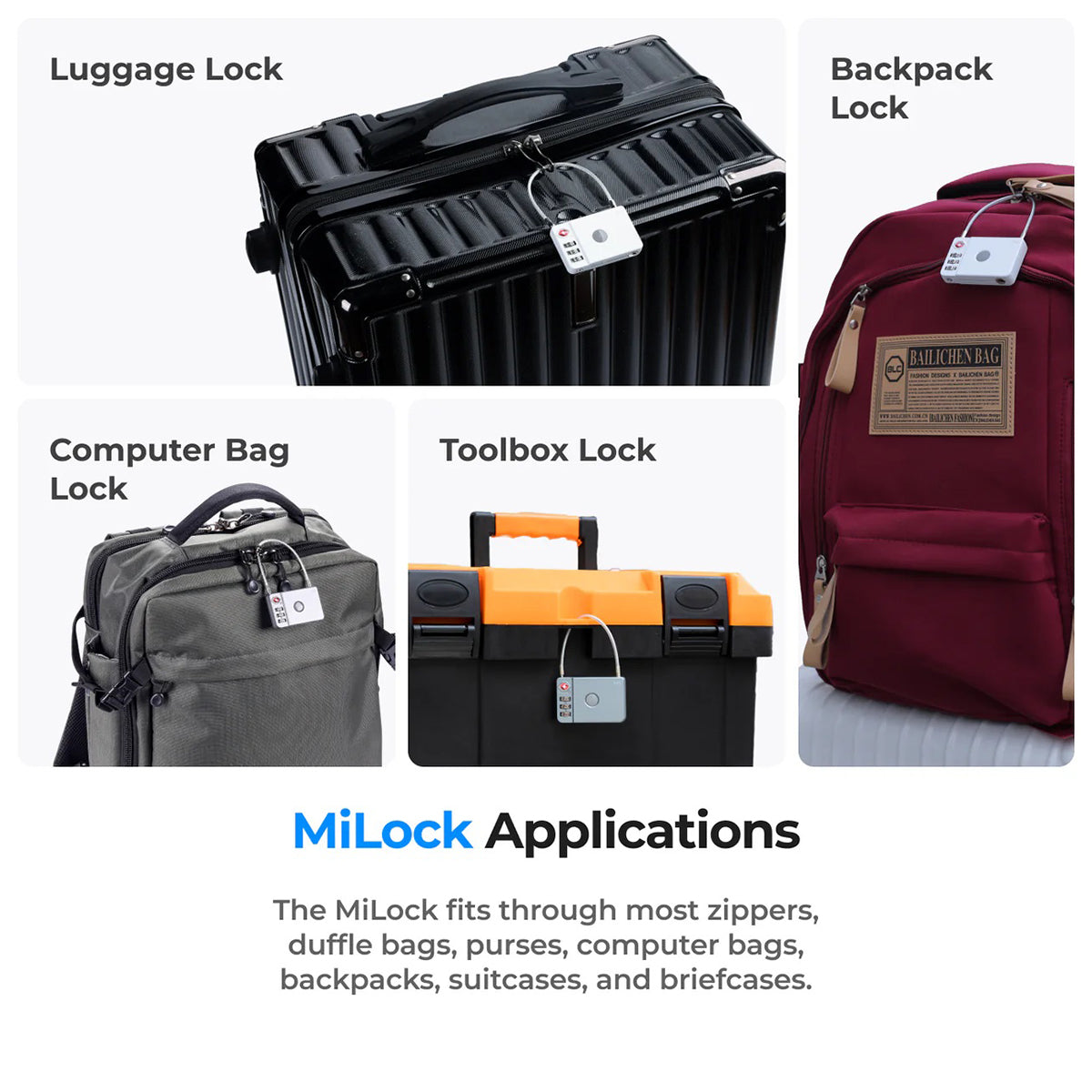 Maplin MiLi MiLock iOS Compatible Combination Padlock Item Locator