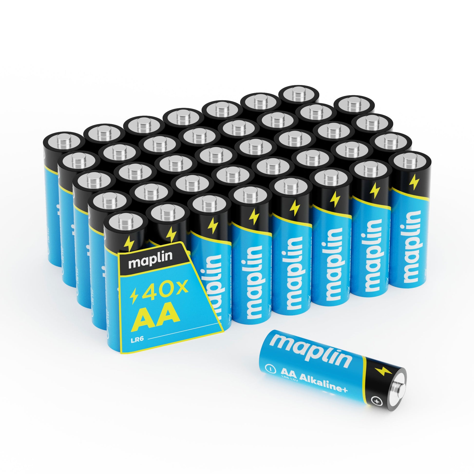 Maplin AA LR6 1.5V Alkaline Batteries 7 Year Shelf Life High Performance