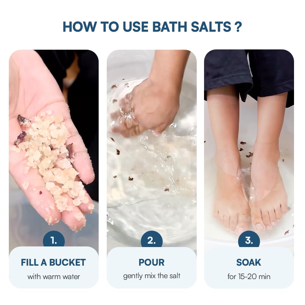 Bubble Me Bath Salt Epsom Pink Blend Aromatherapy Soothing Hydration