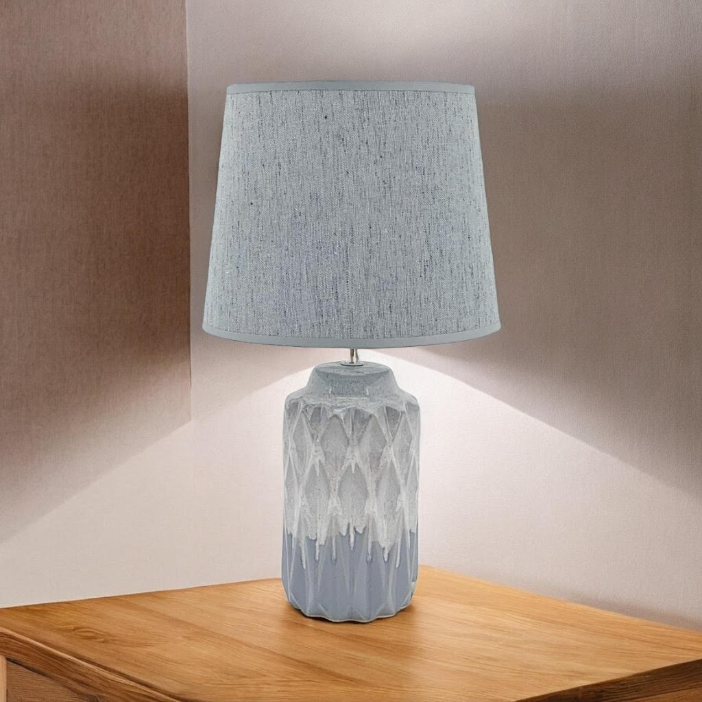 43CM HAND FINISHED LAMP AND SHADE