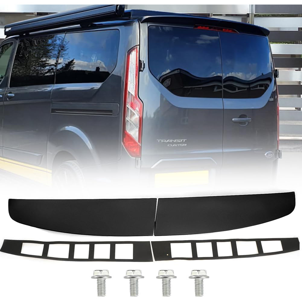 Rear Roof Spoiler for Ford Transit Custom 2013 2020 Black PU Plastic GEARZAAR