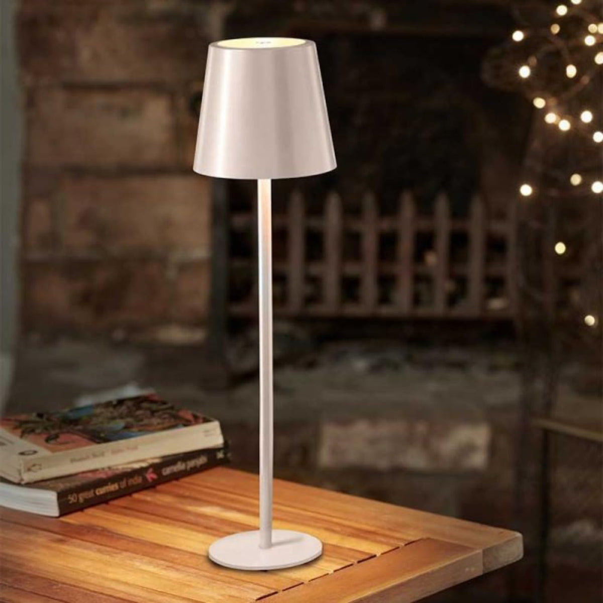 Ivory Rechargeable Table Lamp - Battery Powered