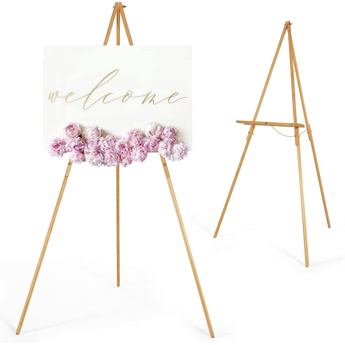 VISWIN 160cm Wooden Tripod Easel Stand for Wedding Signs, Posters & Painting