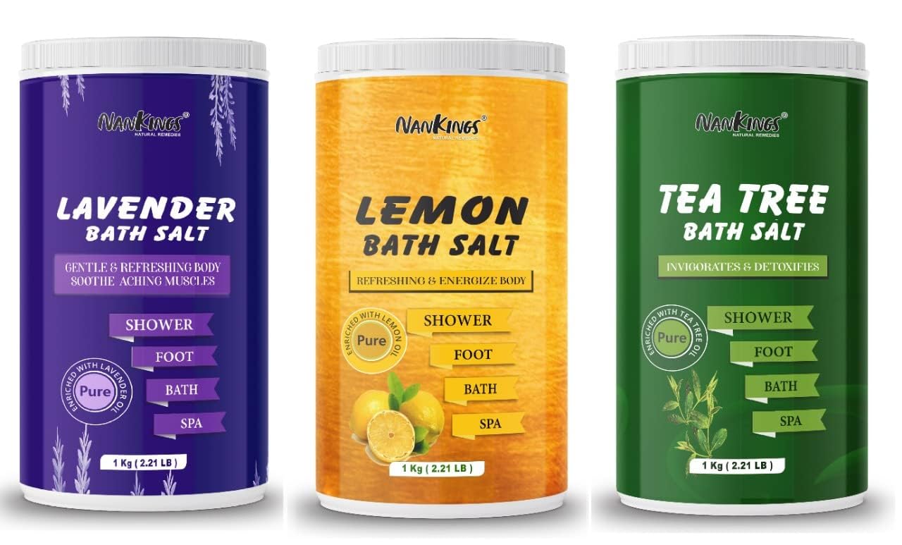 Lavender Bath Salt 1kg Soothing Aromatherapy with Epsom