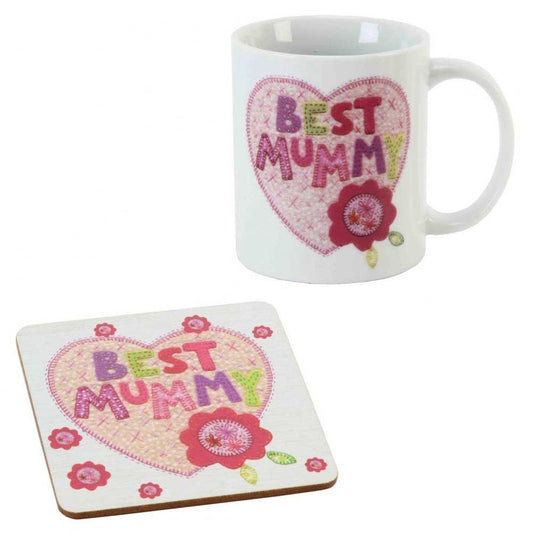 'Best Mummy' Mug & Coaster Set - Blue Eyed Sun - Gorgeous Collection (BES7654)