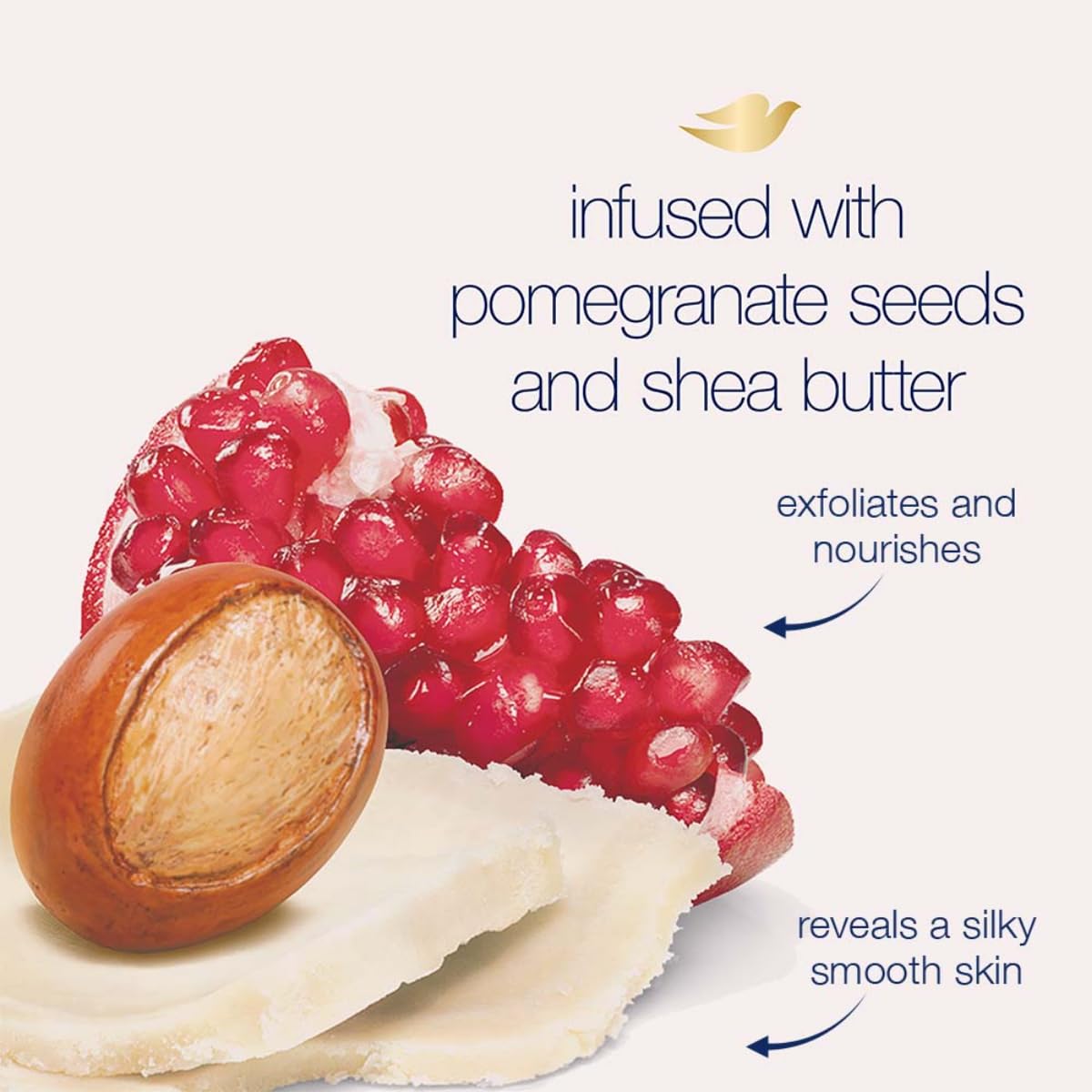 Dove Exfoliating Body Scrub Shea Butter Pomegranate 298g Sulfate-Free