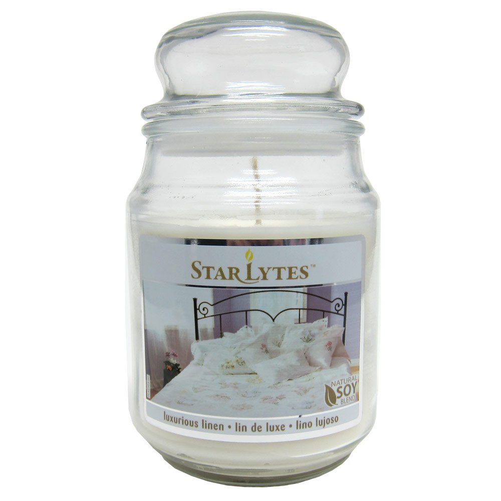 18oz AMERICAN SOY SCENTED CANDLES IN JAR - FRESH LINEN