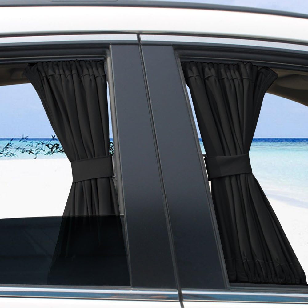Car Side Window Sunshades 2PCS Auto Privacy Curtains UV Protection Shades