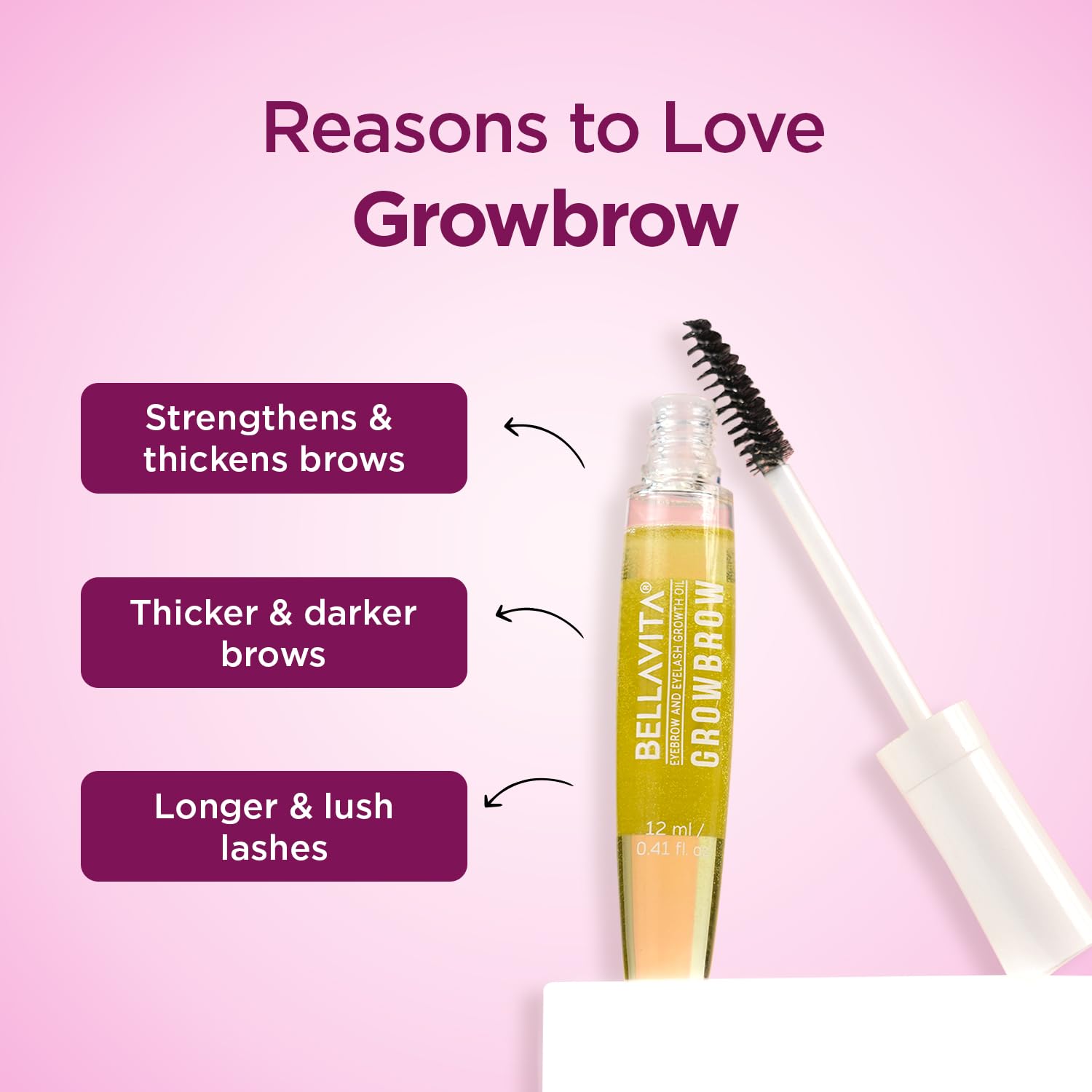 Bella Vita Organic Lash & Brow Growth Serum with Castor & Onion Oil 12ml