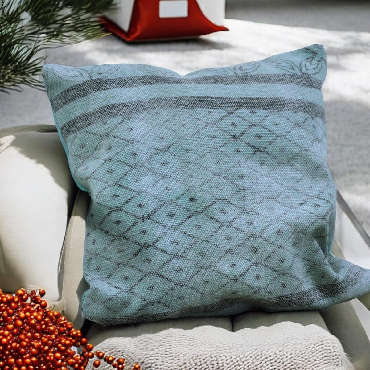 50CM STONE WASHED DURRY CUSHION COVER ONLY