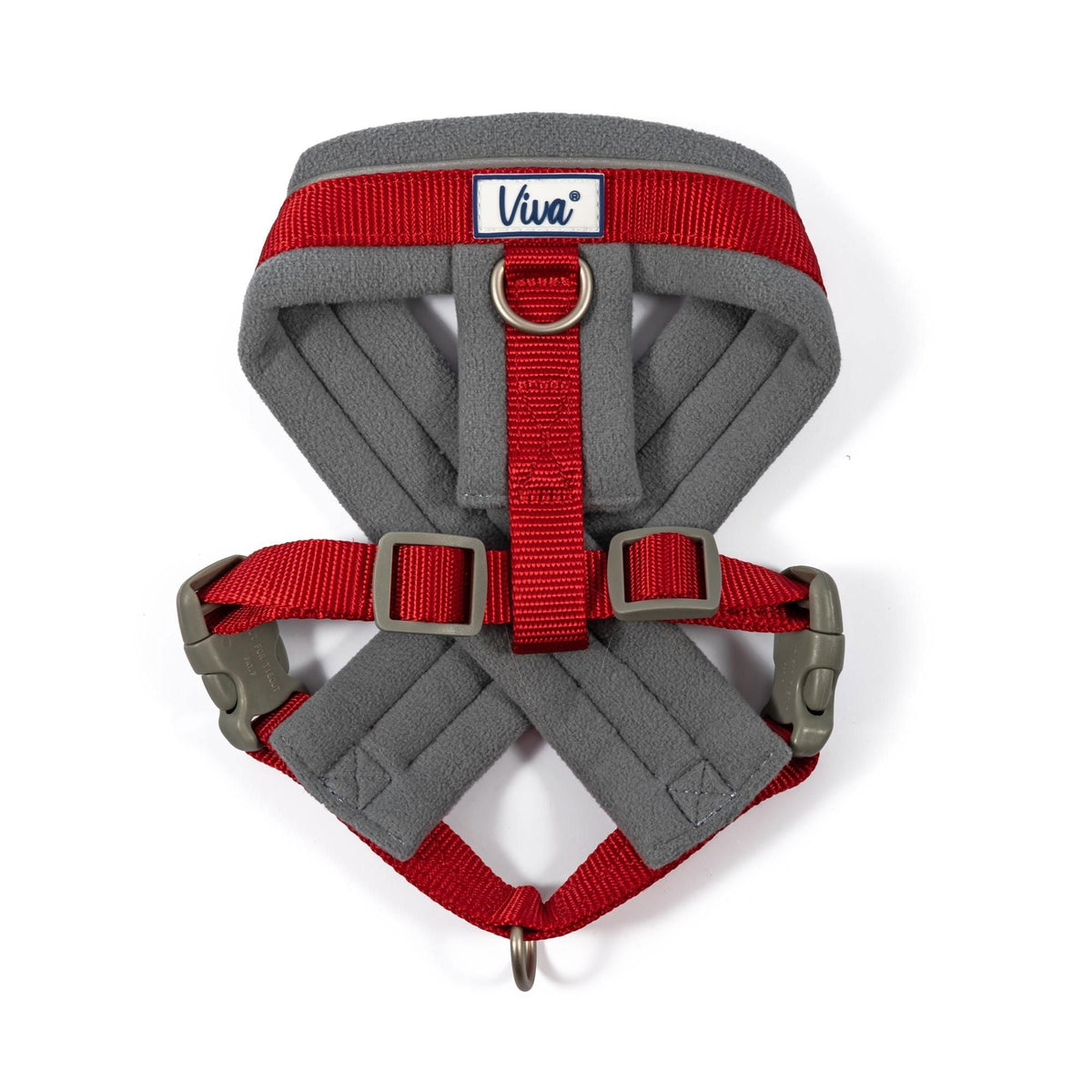 Viva Nylon Padded Harness Red Small 36-42cm