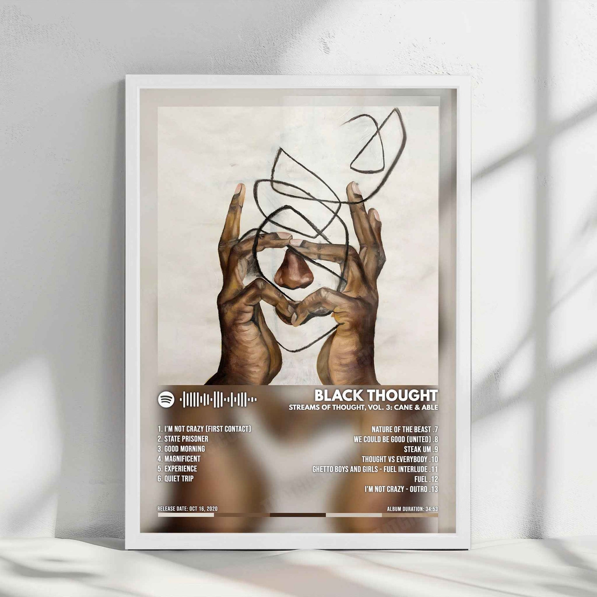 Black Thought "Streams of Thought, Vol. 3" Album Cover Poster - with Complete Tracklist