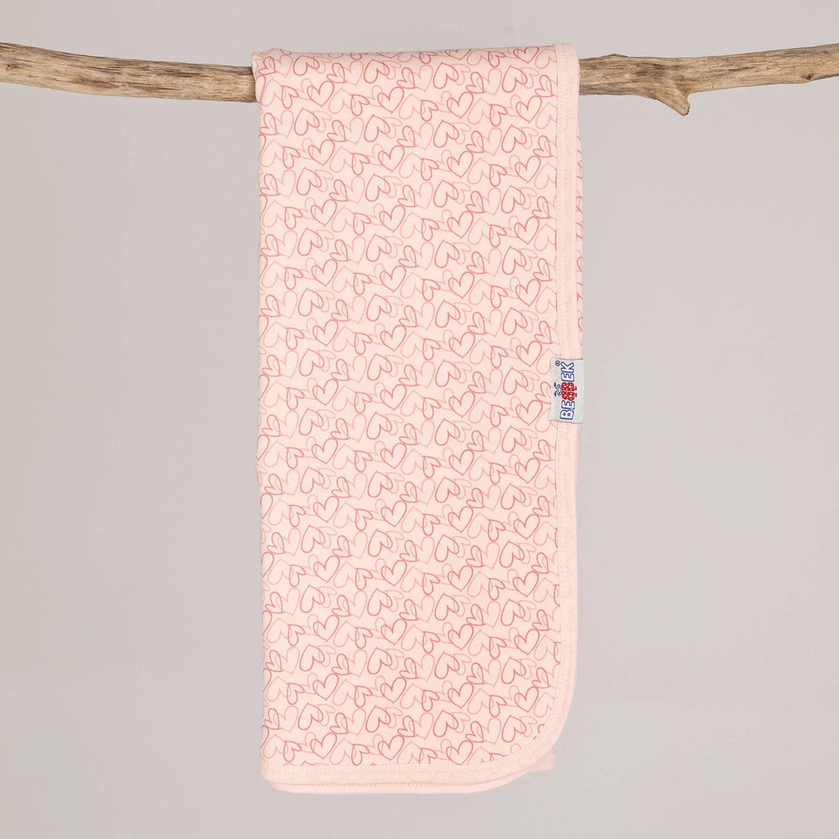 Bebbek Heart Print Jersey Baby Blanket (80 x 80 cm)