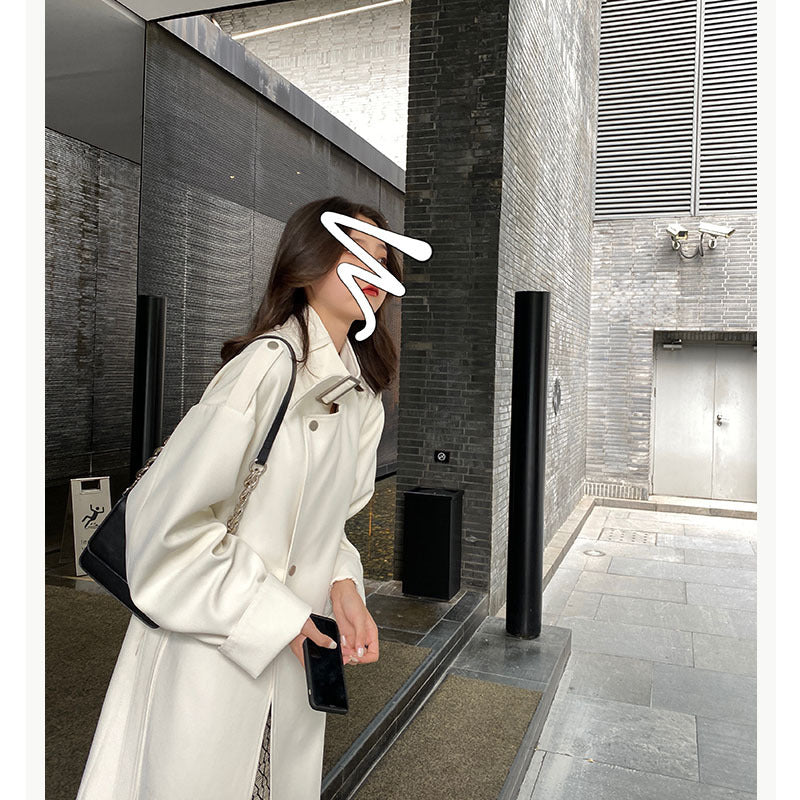 Women's Airport Trench Coat Fashionable Temperament Popular Mid-length