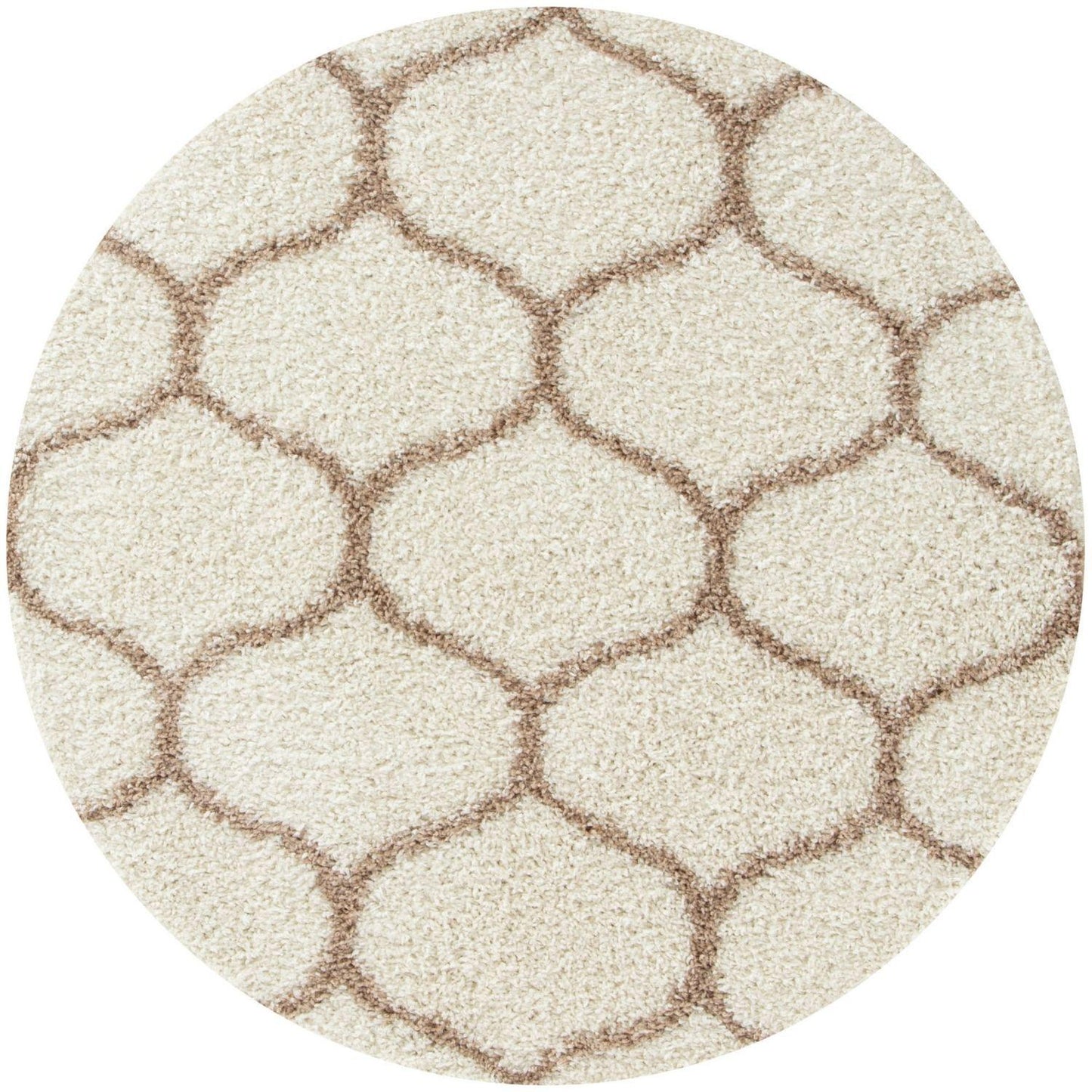 Moroccan Ivory Shaggy Rug | 630