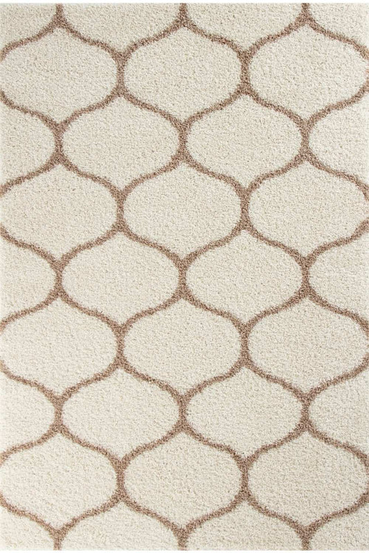 Moroccan Ivory Shaggy Rug | 630