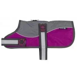 aniMate Reflective Grey/Raspberry Padded Harness Coat w/o collar (46cm), 18"