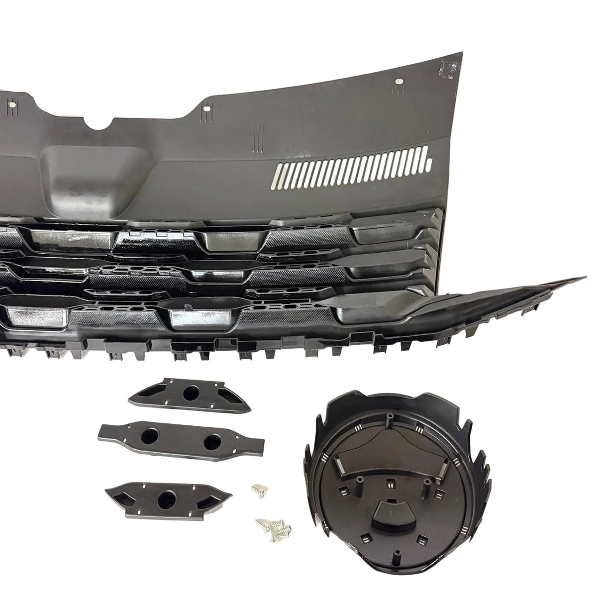 For VW T6 Front R-Line Badgeless Grille Gloss Black Upgrade Styling Kit - Van-X