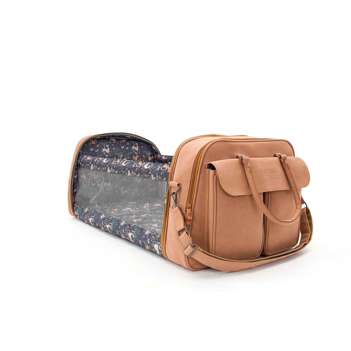 Bizzi Growin Baby Travel Crib and Changing Bag POD ® - Vegan Leather
