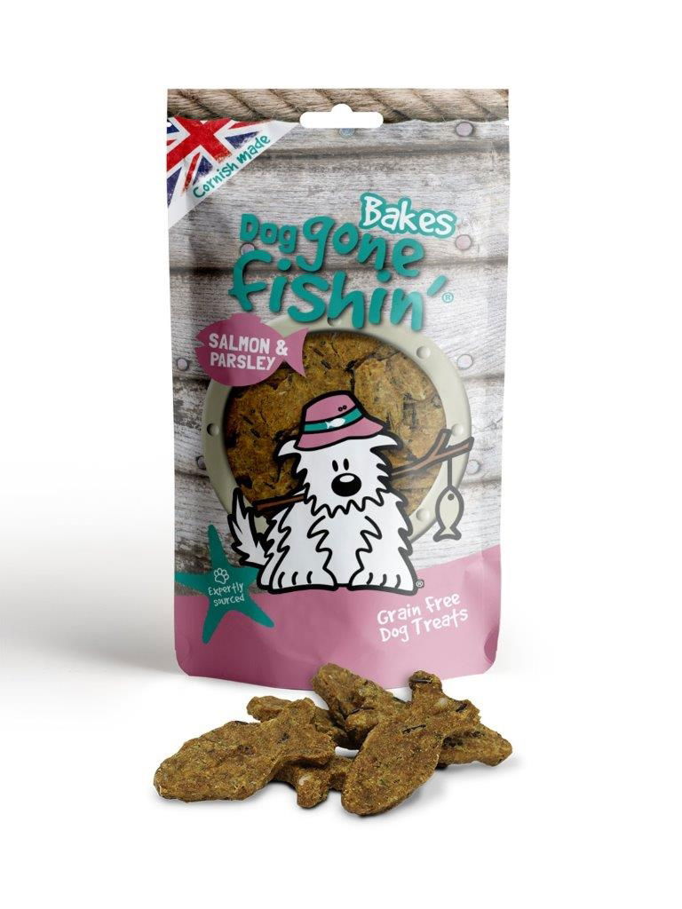Dog Gone Fishin' Salmon And Parsley Bakes 75g - Case of 6