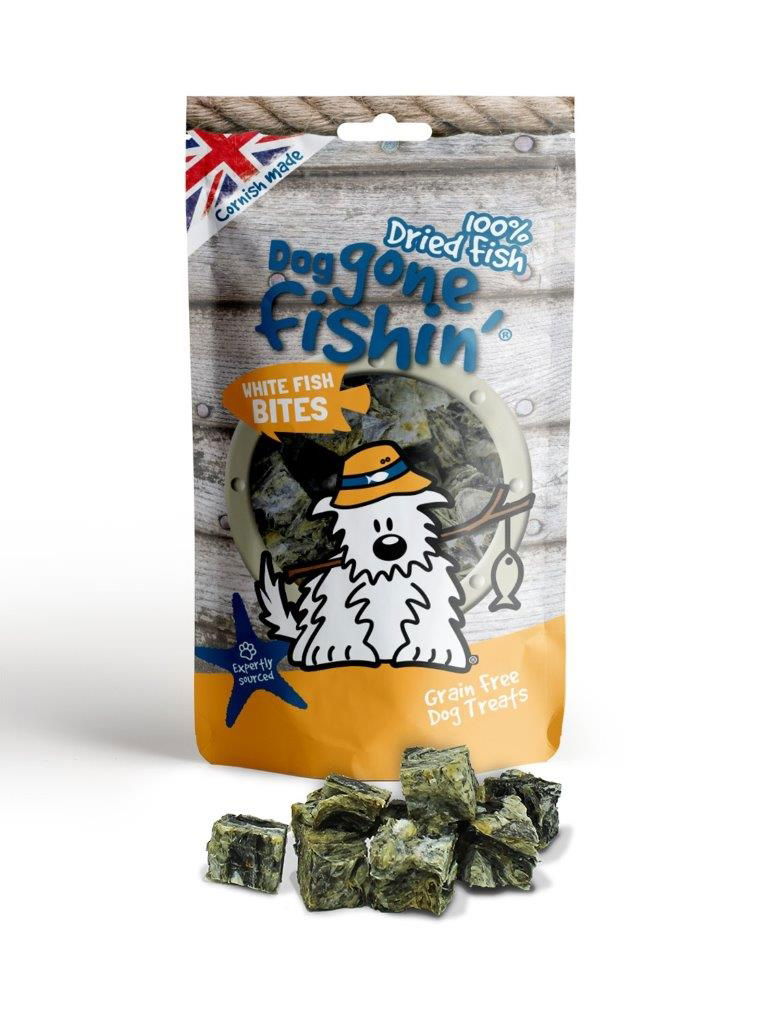 Dog Gone Fishin' White Fish Bites 75g - Case of 6