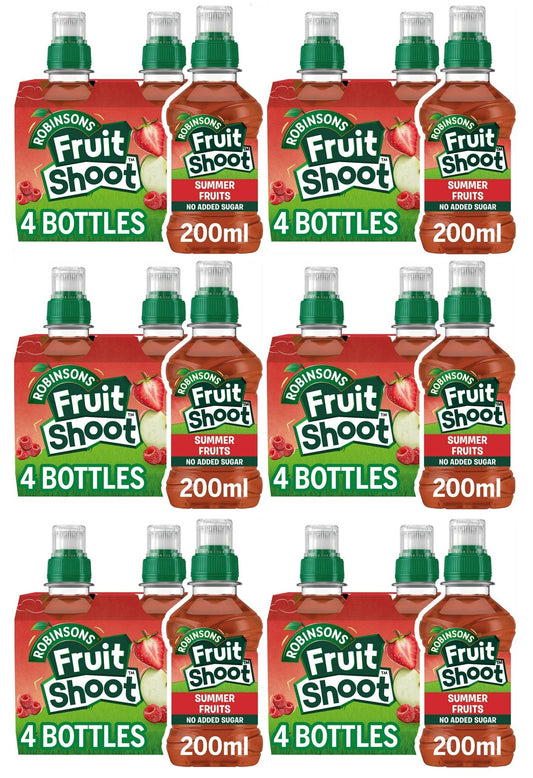 6 x Robinsons Fruit Shoot Summer Fruits&nbsp; No Added Sugar 4 x 200ml
