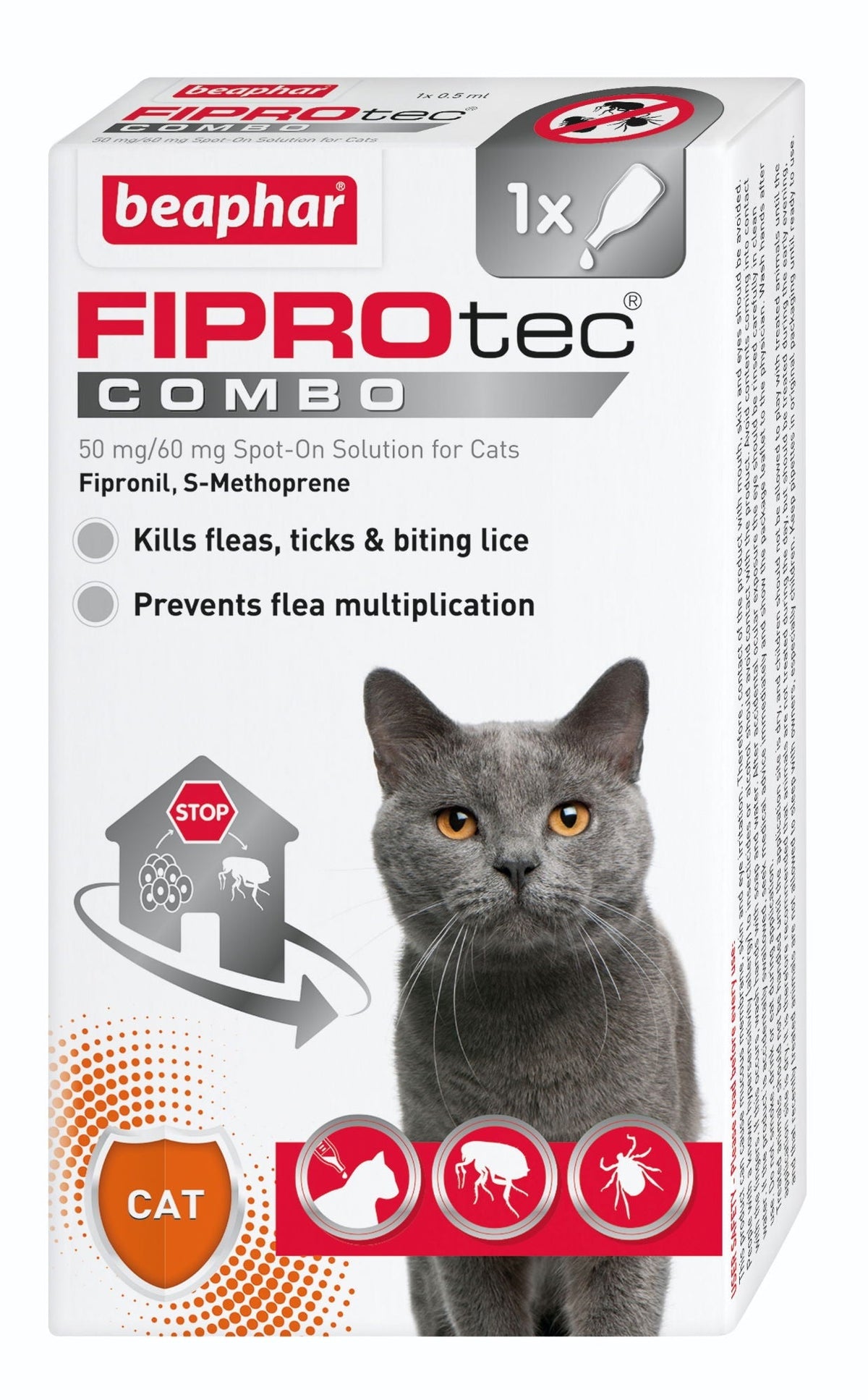 New Fiprotec Combo Cat 1 Pipette - Case of 6