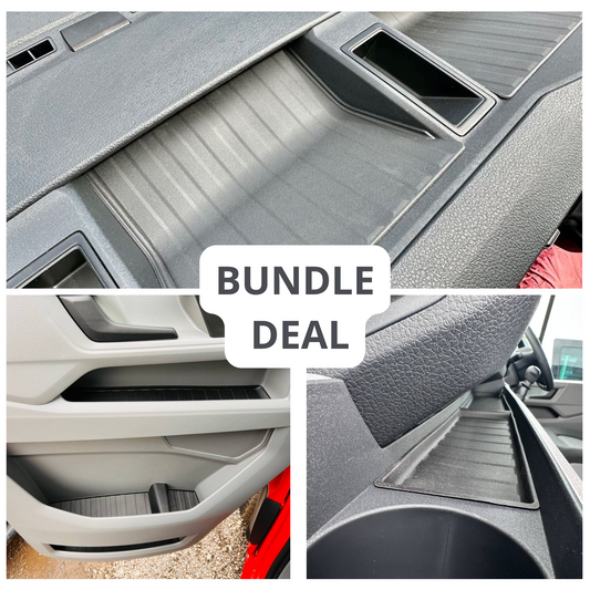 For MAN TGE / VW Crafter Interior Rubber Mats | Complete Black Bundle | Van-X