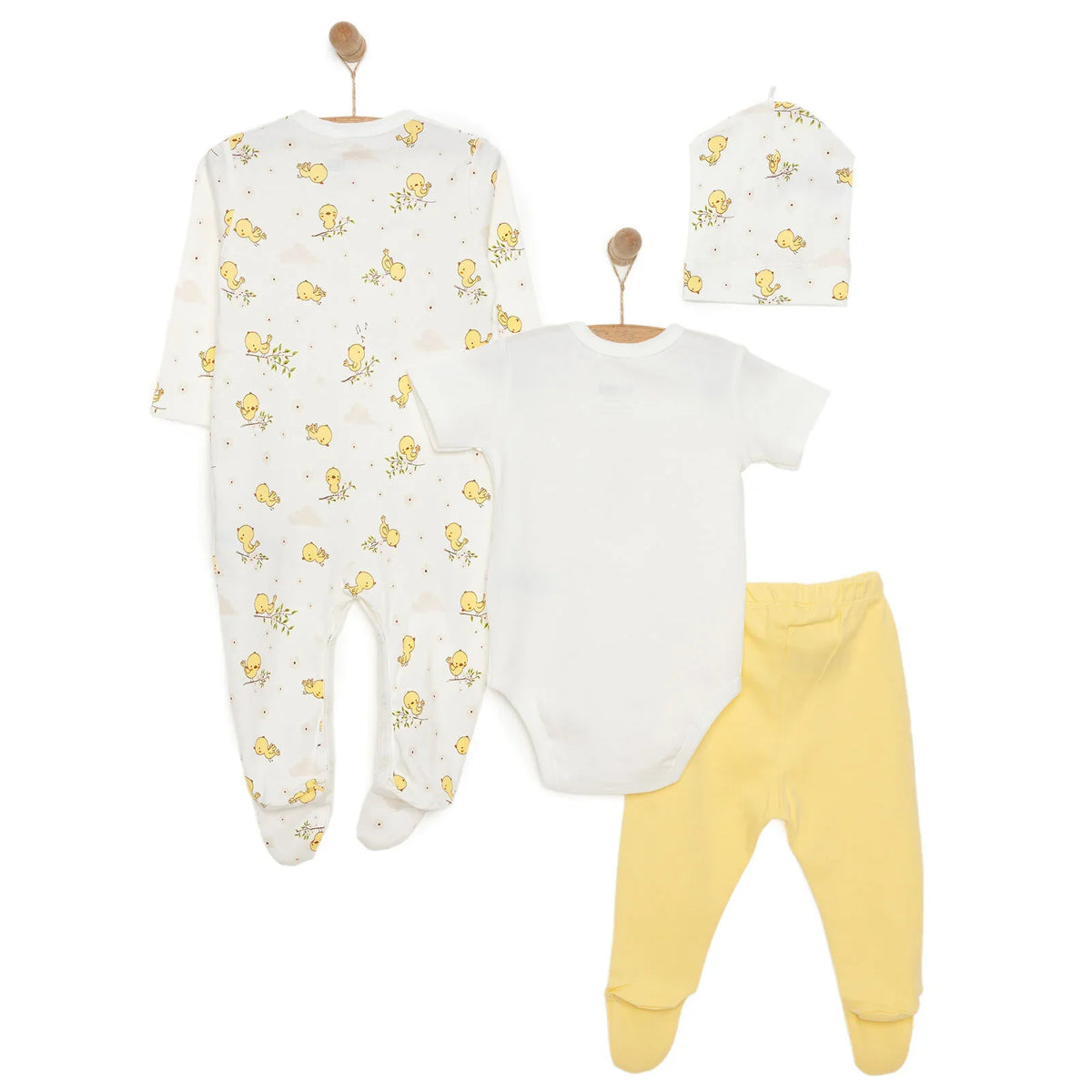 HelloBaby Bird Print 4 Piece Baby Hospital Bag Set (Newborn to 6 Months)