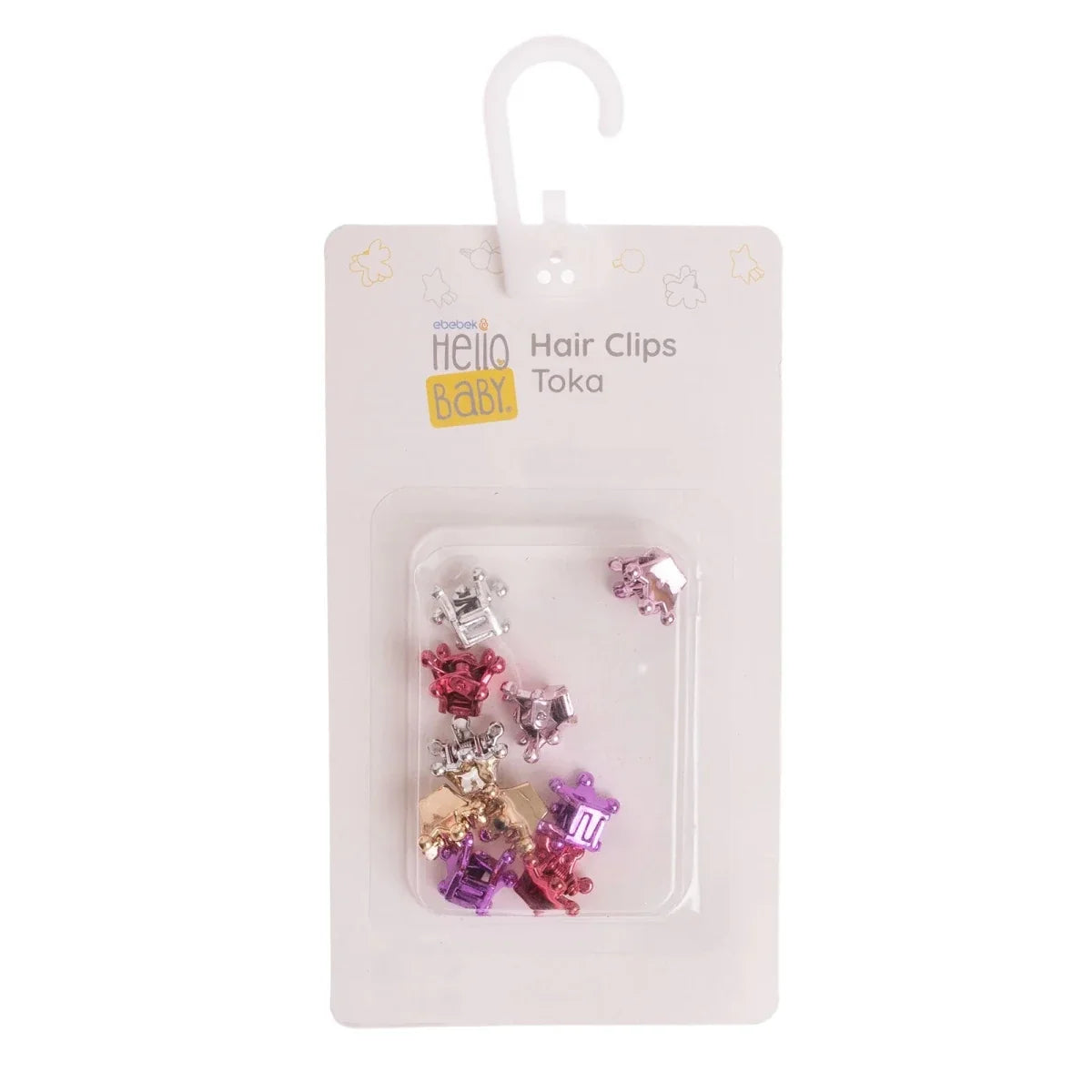 HelloBaby 10 Pack Metallic Mini Claw Clips (One Size)