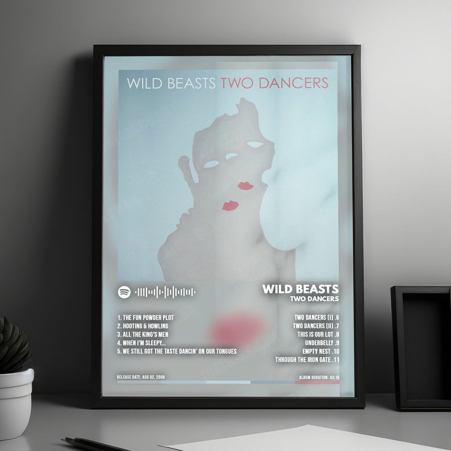Wild Beasts "Two Dancers" Album Cover Poster - with Complete Tracklist