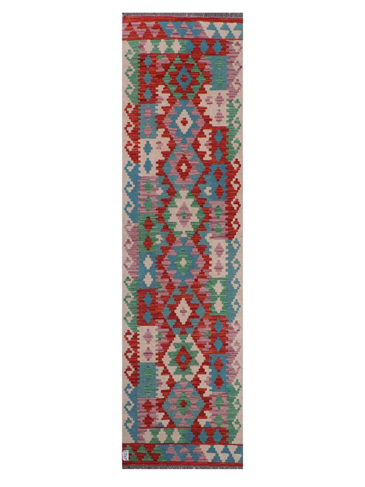 Maimana Afghanistan Kilim Runner - 286 x 76 cm