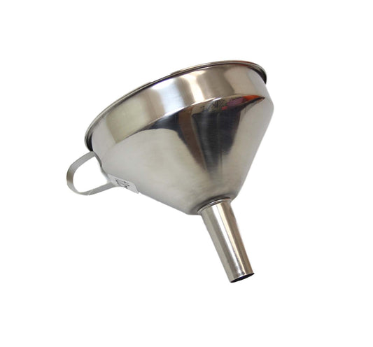10 cm Metal Funnel with Hand Piece Easy Liquid Pouring Tool