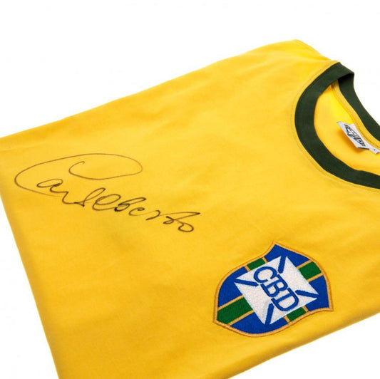 Authentic Brasil Alberto Signed Shirt - Iconic 1970 World Cup Memorabilia