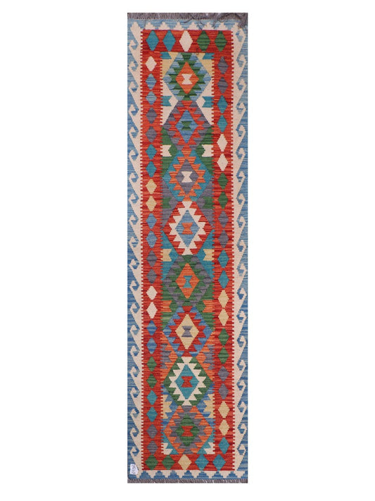 Maimana Afghanistan Kilim Runner - 288 x 74 cm