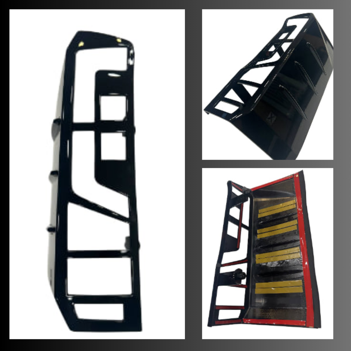 For VW Crafter Rear Light Guards Gloss Black (2018-2025) | Tail Light Protectors | Van-X