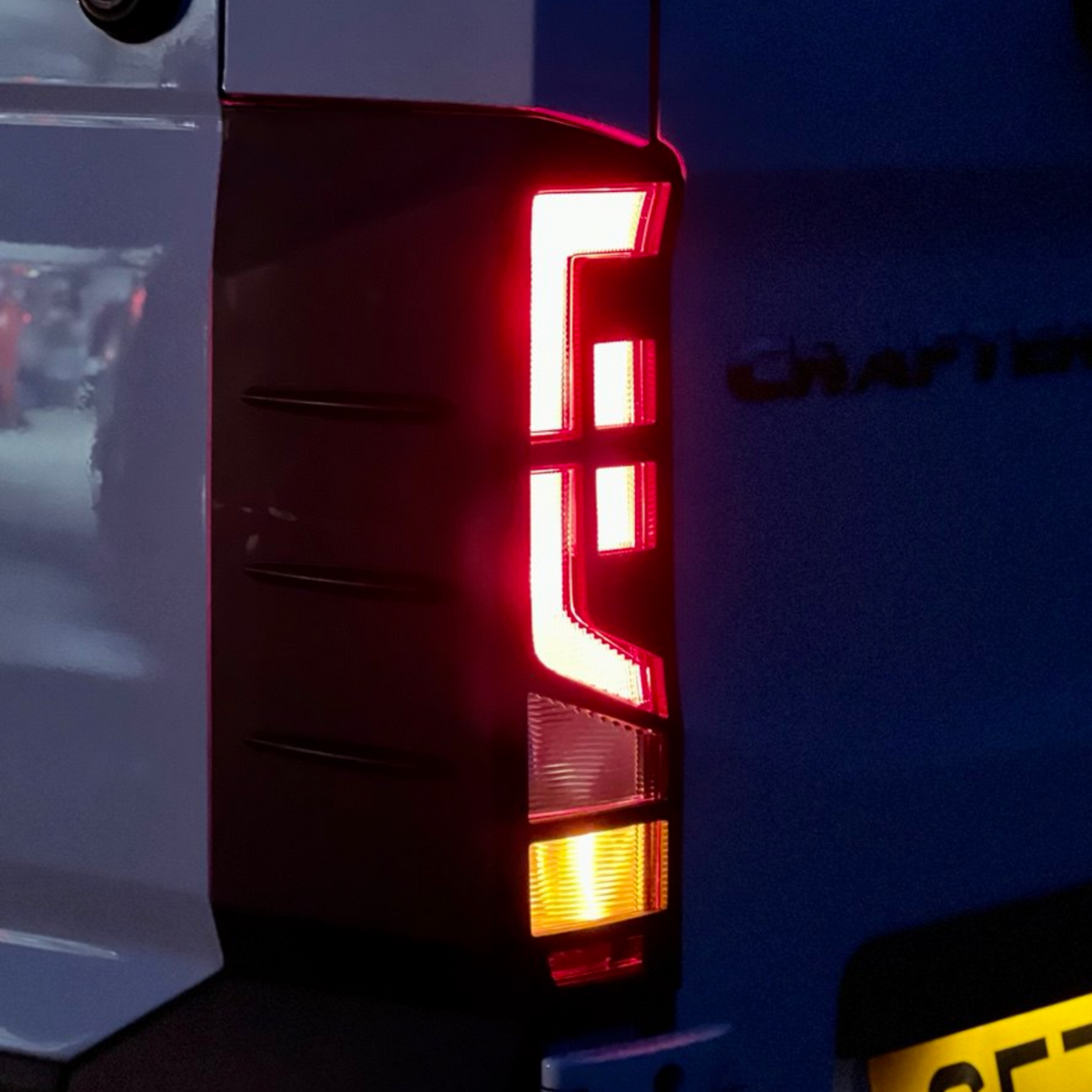 For MAN TGE Rear Light Guards Gloss Black (2018-2025) | Tail Light Protectors | Van-X
