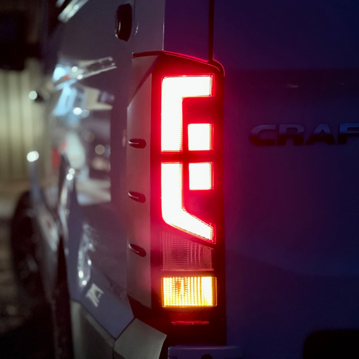 For MAN TGE Rear Light Guards Gloss Black (2018-2025) | Tail Light Protectors | Van-X