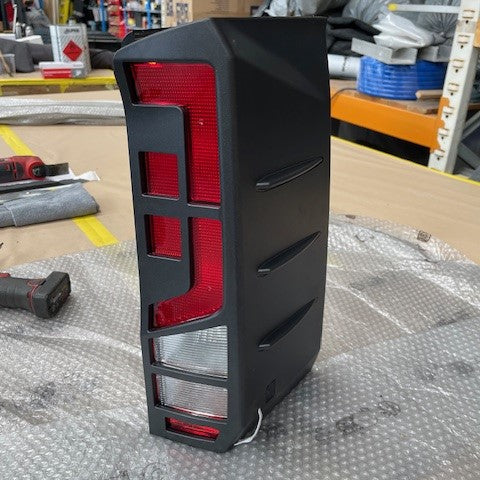 For MAN TGE Rear Light Guards Hammerite Ultimate Matte Black (2018-2025) | Tail Light Protectors | Van-X