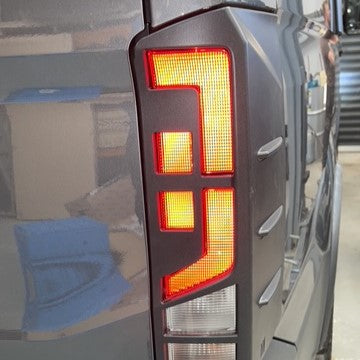 For MAN TGE Rear Light Guards Hammerite Ultimate Matte Black (2018-2025) | Tail Light Protectors | Van-X