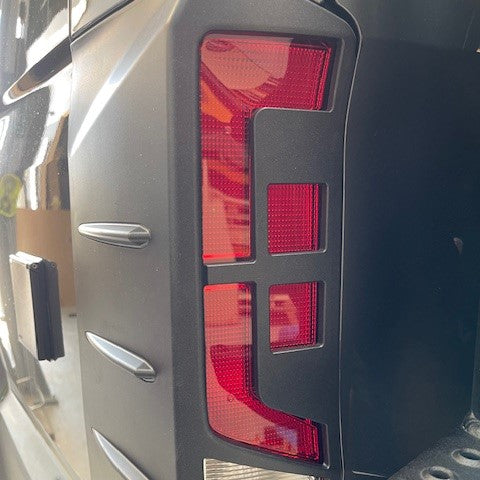 For VW Crafter Rear Light Guards Hammerite Ultimate Matte Black (2018-2025) | Tail Light Protectors | Van-X