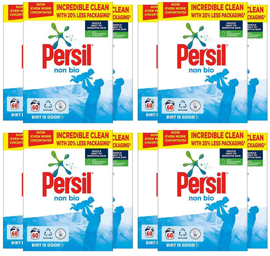 4 x Persil  Washing Powder Xl Family Pack Non Bio 3 Kg (60 Washes)