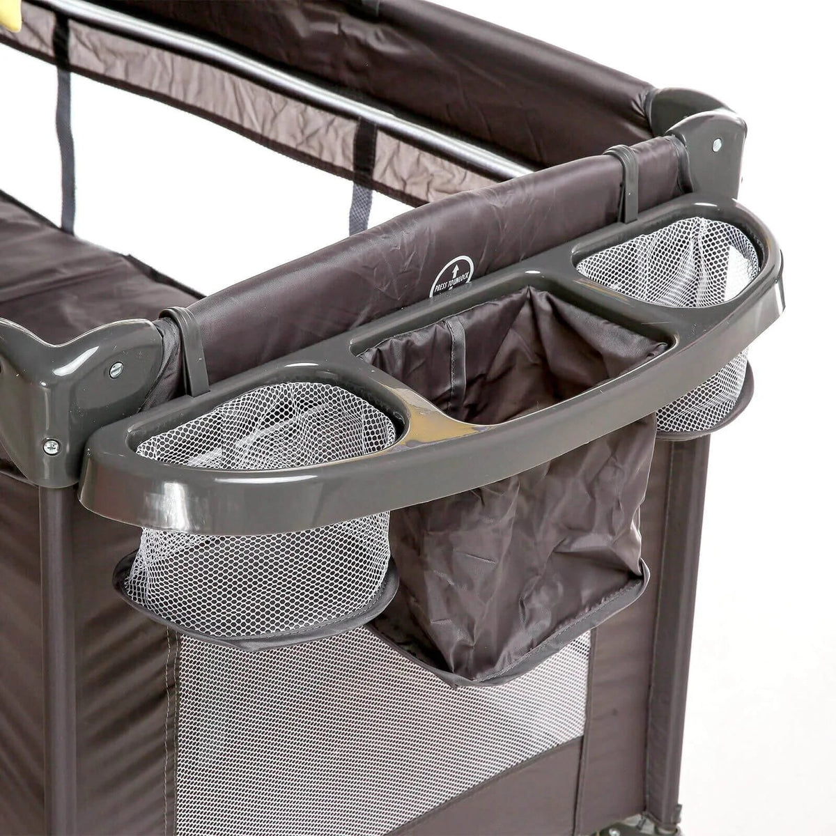 baby plus Play-Sleep Travel Cot - Grey