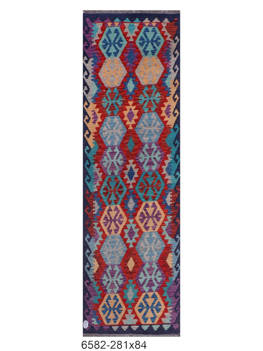 Maimana Afghanistan Kilim Runner - 281 x 84 cm