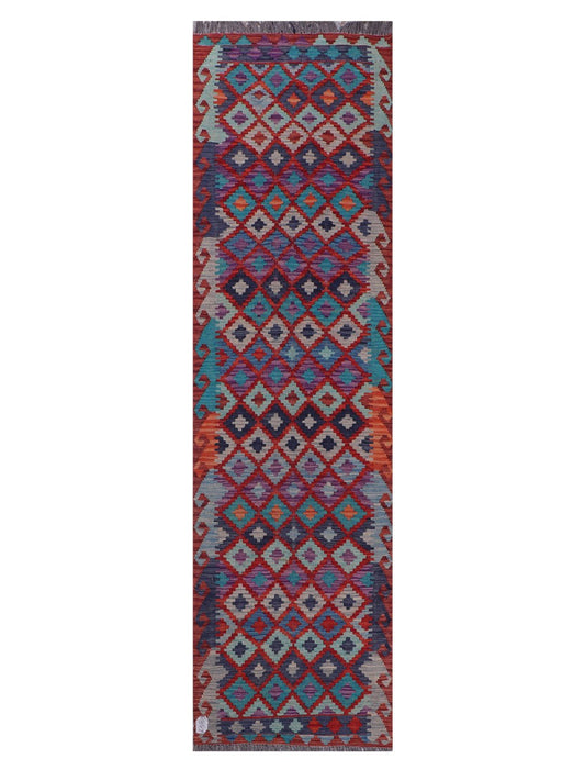 Maimana Afghanistan Kilim Runner - 292 x 80 cm