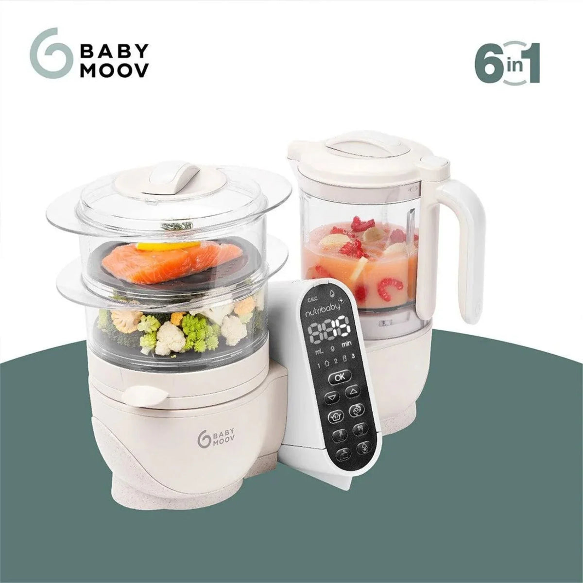 Babymoov Nutribaby (+) 6-in-1 Baby Food Maker - Mineral
