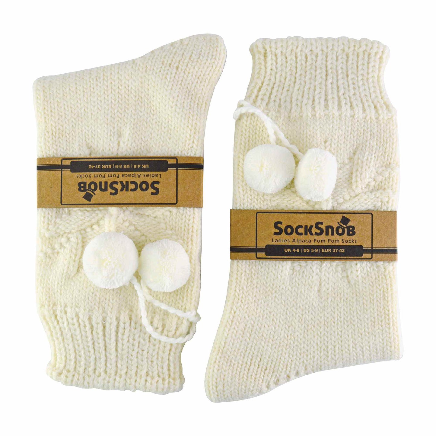 1 Pack Ladies Warm Alpaca Wool Pom Pom Bed Socks