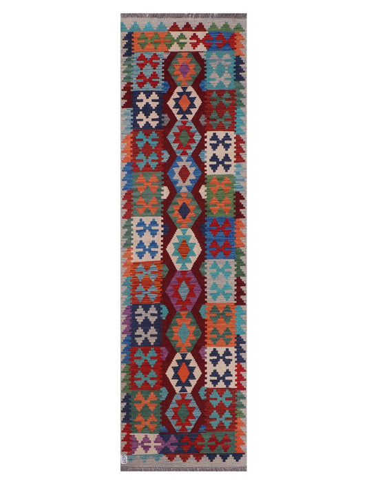 Maimana Afghanistan Kilim Runner - 293 x 81 cm