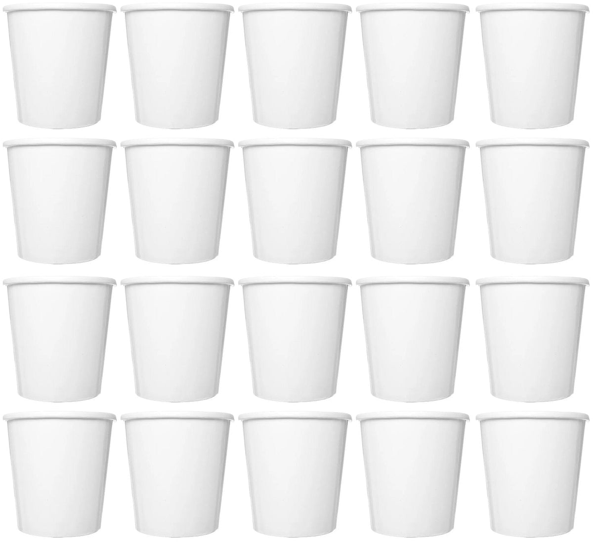 20 x Soup Container Clear Plastic Lid 8/12O
